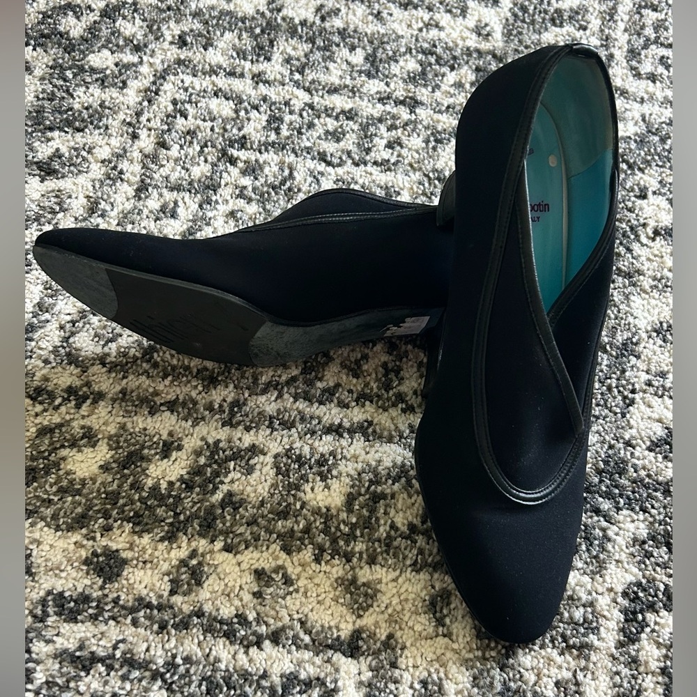 Thierry Robotin Oxford Fabric Stretch Italian Leather Slip On Pumps | EU 40 US 9 - Picture 4 of 9